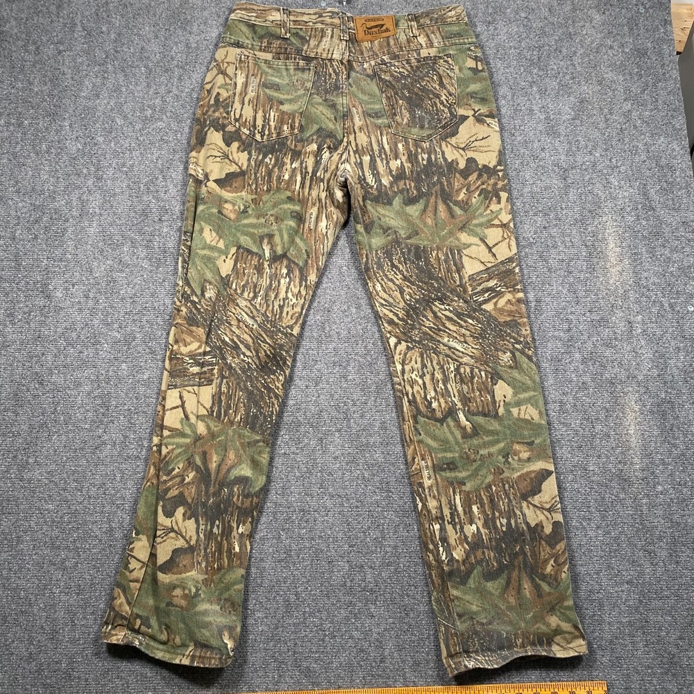 VTG Duxbak Camo Jeans Men 32x31‎ Realtree Denim Straight Leg Pants 90s
